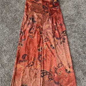 Free People Paisley Print Red Skirt